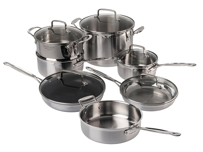 Cuisinart Tri-Ply Stainless Cookware Set (12-Piece)