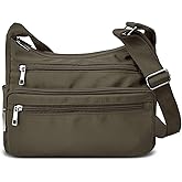 VOLGANIK ROCK RFID Purses for Women Fabric Nylon Multi Pocket Crossbody Bag Ladies Travel Handbag