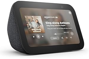 Amazon Echo Show 5 (newest model), Smart display with Alexa+ Early Access, 2x the bass and clearer sound, Charcoal