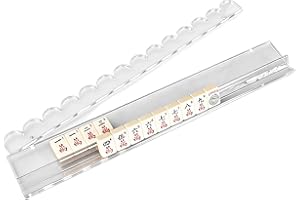 Mahjong Racks with Pushers | Clear Acrylic Mahjong Tile Rack with Magnet Pusher, Quick Setup, Ideal for Players, Seniors, Hob