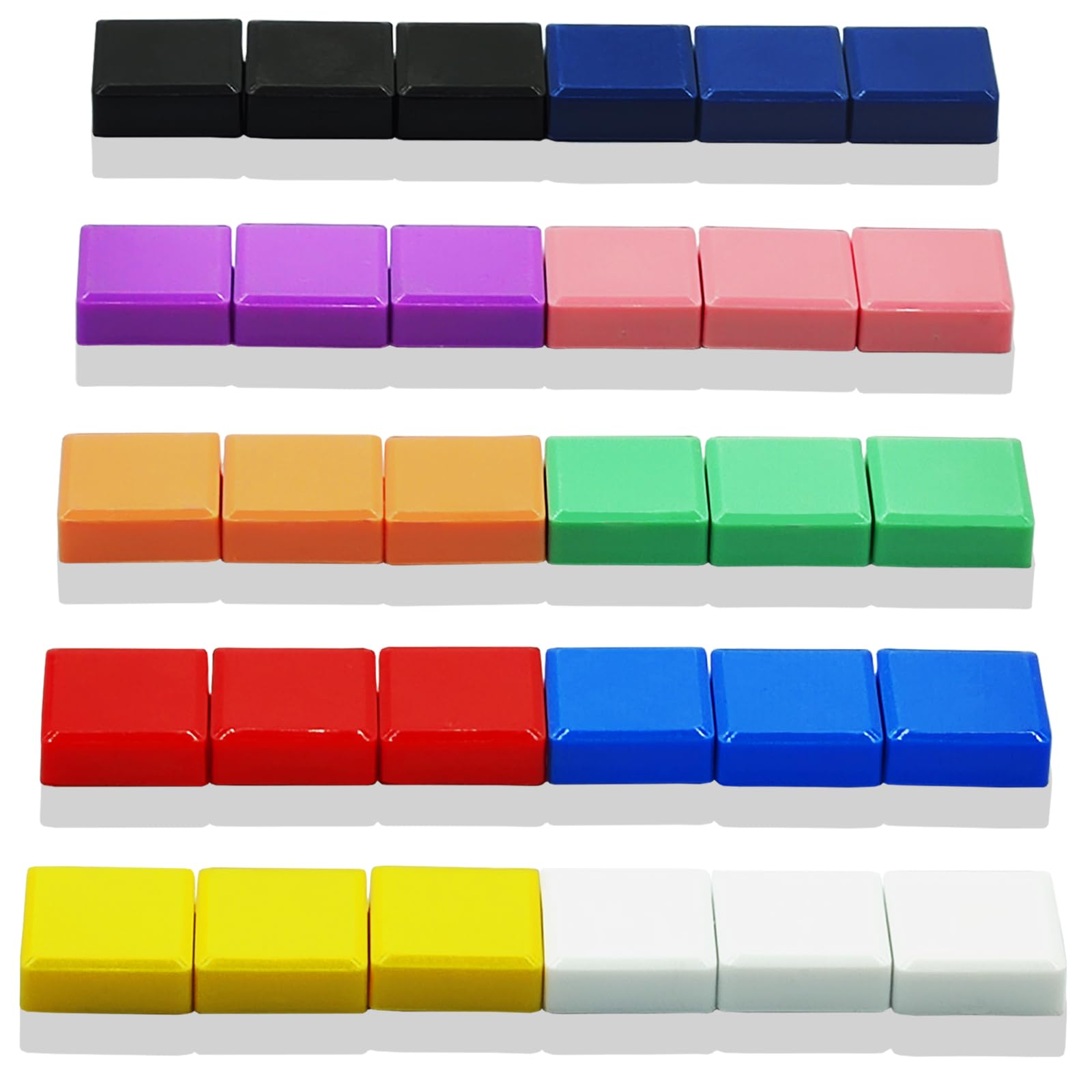 PYJLBX Strong Fridge Magnets, Colourful Mini Square Magnets for Whiteboard, Notice Board, Crafts,Office,School,Classroom - Heavy Duty Small Magnets for Refrigerator & DIY Projects (30 Pack 10 Colours)