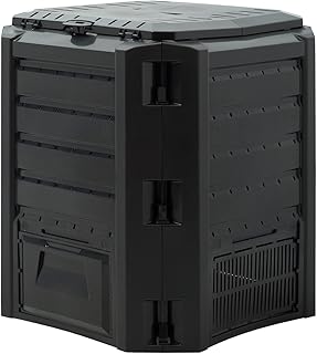 Komposter 380L Weitere Größen: 800L 1200L 1600L Einzelmodul: 72 x 72 x 83cm witterungsbeständig Deckel klappbar Gartenkomposter