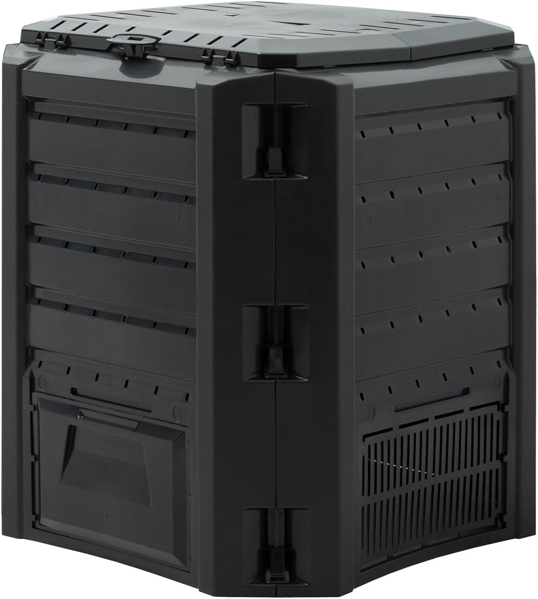 Komposter 380L Weitere Größen: 800L 1200L 1600L Einzelmodul: 72 x 72 x 83cm witterungsbeständig Deckel klappbar Gartenkomposter