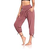 DIBAOLONG Womens Yoga Pants Capri Loose Workout Sweatpants Comfy Lounge Joggers with Pockets