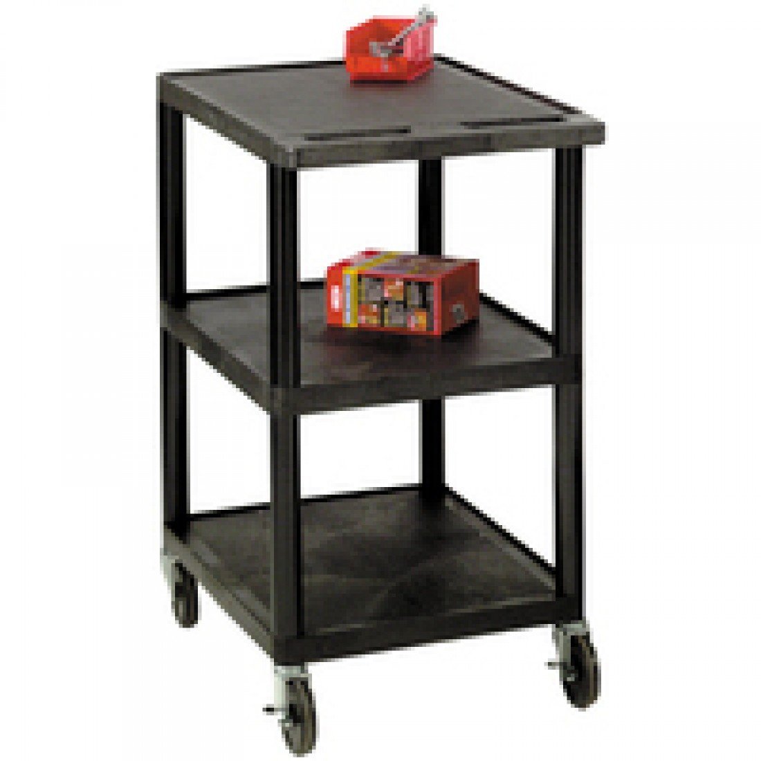 GPC GI341L 3 Shelf Service Trolley, Black