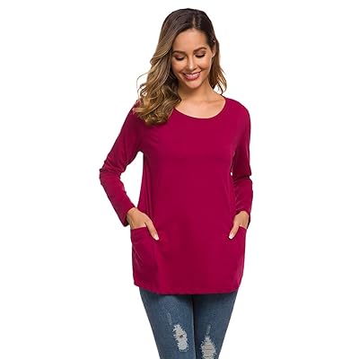 100 percent cotton women's long sleeve t shirts Clearance