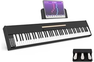 Vgrrbw 88 Key Digital Piano Keyboard,88 Key Full Size Weighted Hammer Action Electric Keyboard Piano with 200 Rhythms,200 Tones, Triple Pedal,Music Stand,for Beginner Professional at Home/Stage