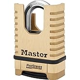 Master Lock ProSeries Brass Padlock, Set Your Own Combination Lock, Commercial Grade Locks with Code for Tools, Fences, Gates