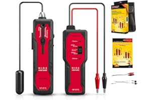 GOTMEET Underground Wire Locator, Rechargeable Underground Wire Tracer Tone Generator Kit with Earphone Cable Tester for Locating Pet Fence/Electrical/Breakage Cables/Wall-Through Cables, Metal Pipes NF-817L
