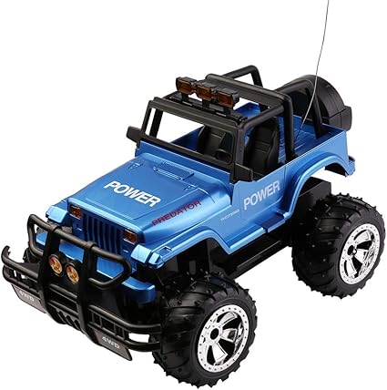 blue remote control jeep