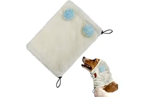 SSaYo Medium Dogs Ear Muffs for Noise Protection - Soft, Stretchable, Warm Fabric No Flap Ear Wrap – Adjustable Dog Ears Snood Fit Hoodie for Anxiety Relief, Fireworks, and Travel -9x17.5in, White
