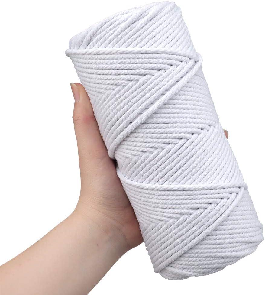 jijAcraft 4MM White Macrame Rope Cord - Image 4