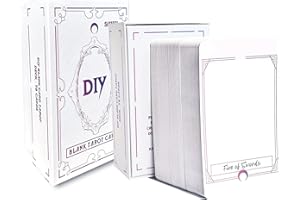 LUNCHS Blank Tarot Cards Deck, DIY Oracle Cards Deck, Standard Tarot Cards Size (2.76 x 4.72 inches), Make a Set of Your own Tarot Cards, Easy to Write, for Readers who Love Classic Tarot Cards！