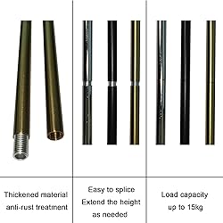 Haligate Brushed Brass M10 Threaded Extension Rod