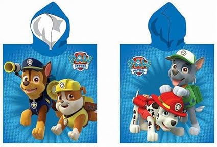 Poncho toalla Patrulla Canina Paw Patrol microfibra: Amazon.es: Salud y