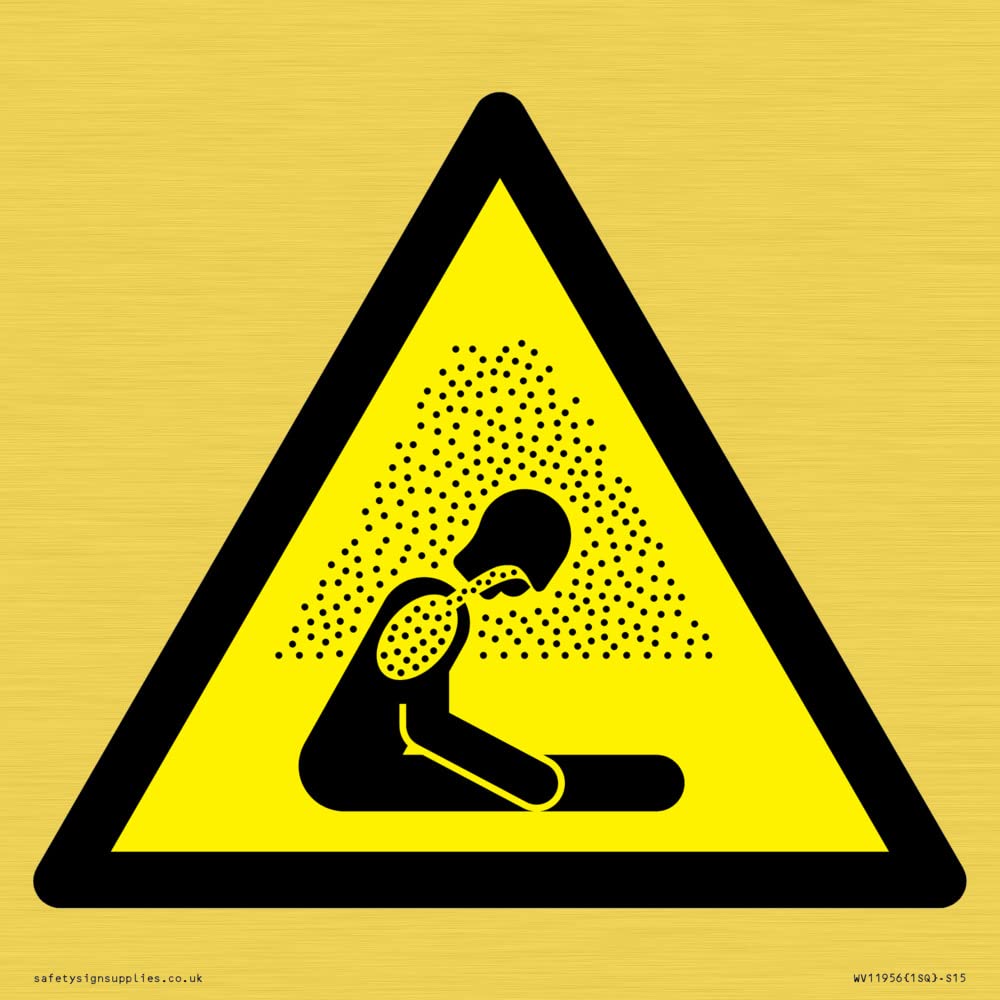 W041 Warning: Asphyxiating atmosphere Sign - 150x150mm - S15