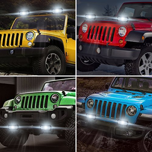 AMBOTHER LED Pods, 2pcs 7'' 240W Off road Driving Lights LED Work Light Bar OSRAM Spot Flood COMBO Fog lights Waterproof LED Cubes for Truck Jeep Boat Pick Up UTV ATV Marine, 3 Years Warranty 2Pack