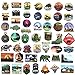 Wilderness Nature Stickers Outdoors Hiking Camping Travel Adventure Stickers Pack 50 Pcs Stickers Vinyl Decals for Water Bottle Hot Stamping Process Motorcycle Bicycle Skateboard Luggage Decal