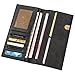 Mfeo Soft Scrub Leather Durable Slim Wallet Long Thin Bifold Multi-Card Wallet
