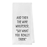 Geqtt Wine Lovers Dish Towel - Funny Wine Gifts