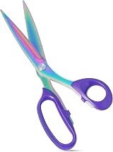 Asdirne 10" Fabric Scissors, Heavy Duty Titanium Plated, Purple