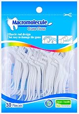 HouChanges Floss Sticks Dental Floss Picks 2 in 1 Cardamom 30Pcs