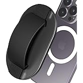 Sinjimoru for MagSafe Grip, Magnetic Phone Grip for MagSafe Stand, Strong Magnetic Phone Holder for iPhone 17 16 15 14 13. M-SGrip Black