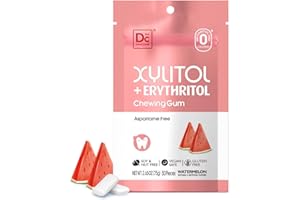DC24 DAILY CARE Gum, Aspartame Free & Sugar Free, Xylitol Chewing Gum with Erythritol, Low-Calorie, Sugarless, Watermelon Flavored Gum, 50 Pieces (Pack of 1)