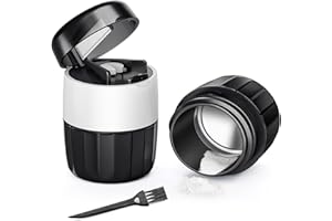 DEPAD 3-in-1 Pill Crusher and Pill Cutter, Pills Crusher Fine Powder with Stainless Steel Grinding Head, Pil Grinder with Storage for Tablets, Cutter Splitter for Small and Tiny Pills