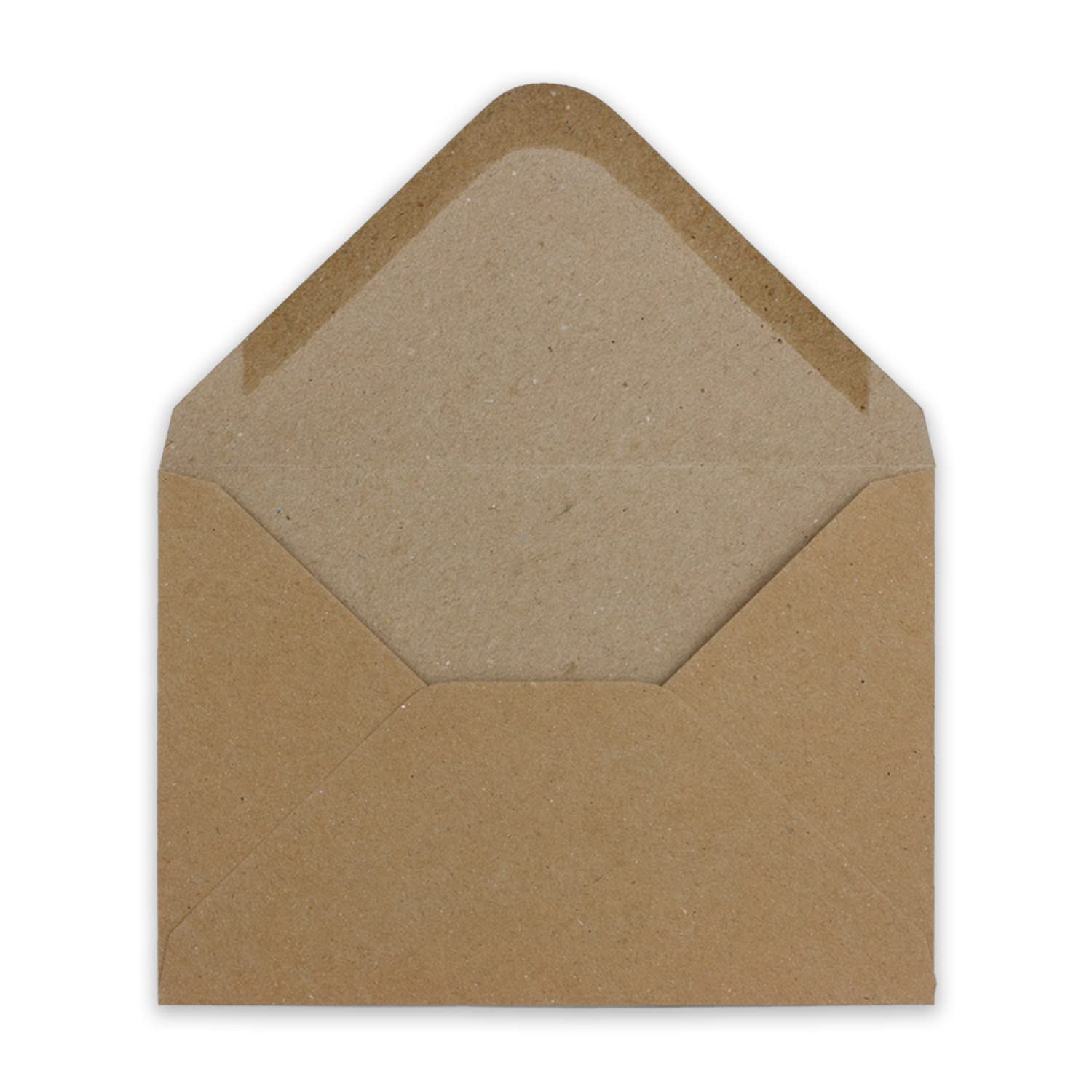 Glüxx-Agent 25 DIN B6 envelopes made of kraft paper Vintage Brown Recycling 17.8 x 12.5 cm 120 g/m² wet-glued postal envelopes without window ideal for Christmas greeting cards invitations from your