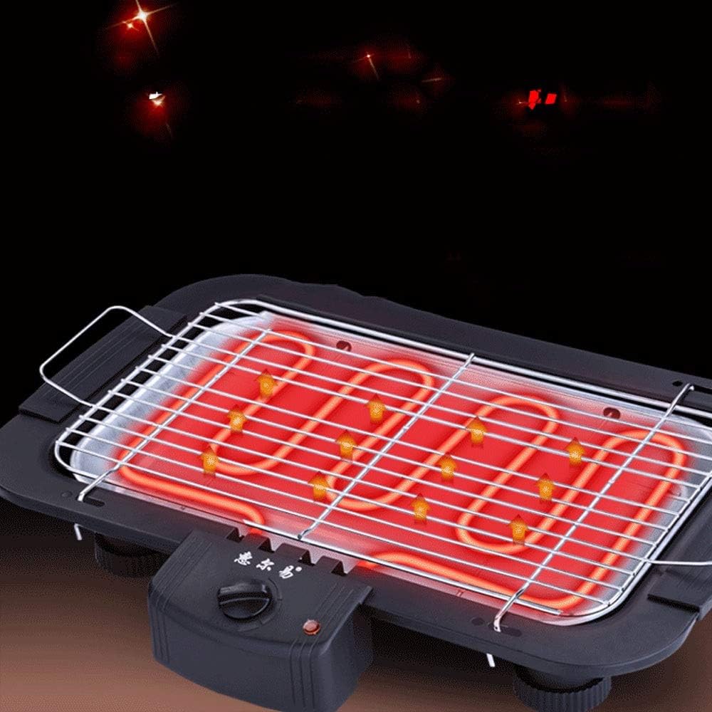 review ZK Household Electric Furnace with Electric Heating Smokeless Barbecue Grill Indoor Carbon Free BBQ Outdoor Camp Grill Stove Equipment