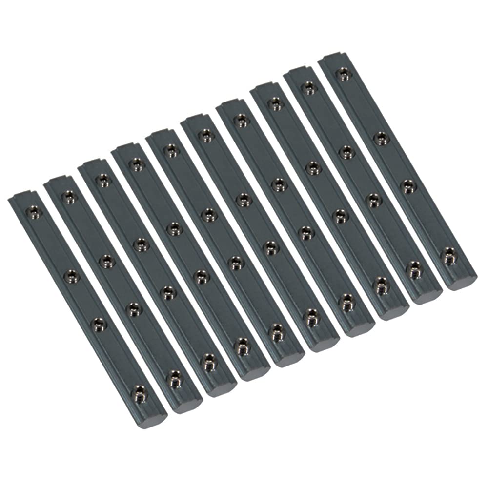 Yeebyee Straight Line Connector 3.9"Joint Bracket with M5 Screw for 0.24" Slot 2020 Series Aluminum Extrusion Profile, 10pcs/Pack (Black-Straight Bracket-20Series) — image 1