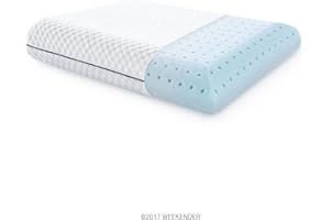 WEEKENDER Gel Memory Foam Pillow - Queen Size - 1-Pack - Medium Plush Feel - Neck & Shoulder Support - For Back, Side, & Stomach Sleepers - Home, Hotel, & Hospital Essentials