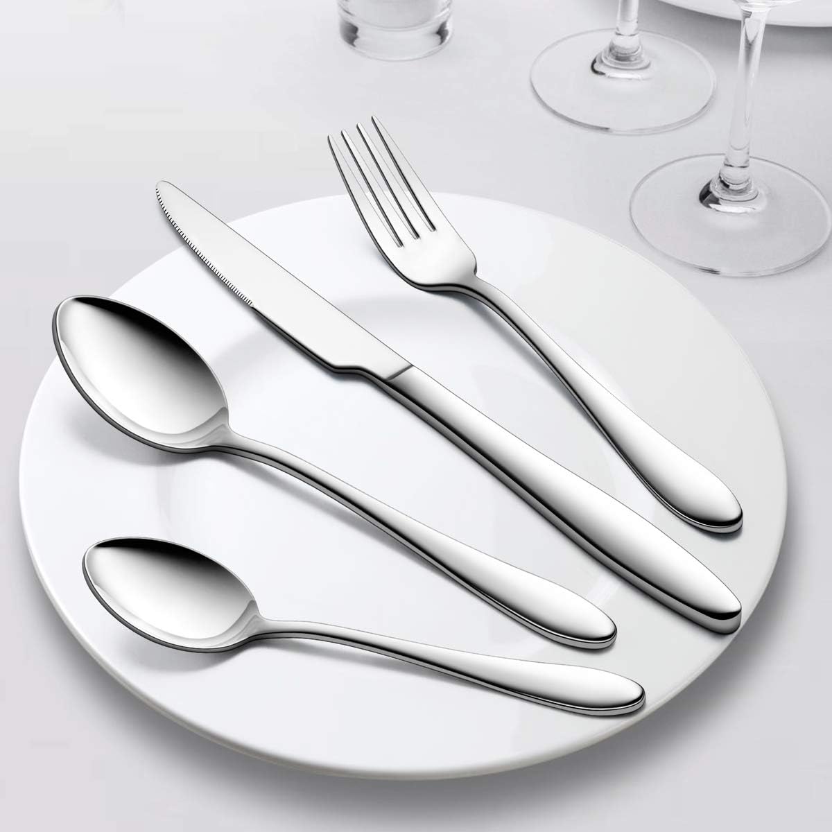 HaWare 32 Piece Cutlery Flatware Set, 100% Durable Stainless Steel Silverware with Knife Spoon Fork, Service for 8 - Image 3