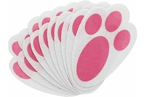 Luti Printed Felt Bunny Feet Paws for Crafts and Games - 10 Paws