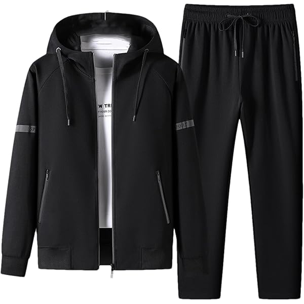 Spring Autumn Men Casual Sports Joggers 2 Pieces Tracksuit Sets