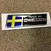 MADE BY SWEDEN car sticker polyurethane resin metallic film size 3.94