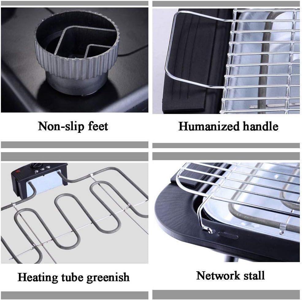 review ZK Household Electric Furnace with Electric Heating Smokeless Barbecue Grill Indoor Carbon Free BBQ Outdoor Camp Grill Stove Equipment