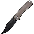 Petrified fish PFP03 Victor,3.58" K110 Satin Blade,140g Micarta Handel Flipper Liner lock Folding knife (Khaki Black Stonewashed)