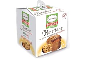 GLUTEN FREE Panettone with pieces of chocolate, Giampaoli panettone con gocce di cioccolato senza glutine (Gluten Free)