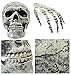 Scary Skull and Hands Skeleton, Realistic Skeleton Lawn Stakes Halloween Decorations Event Party Supplies, Halloween Graveyard Décor