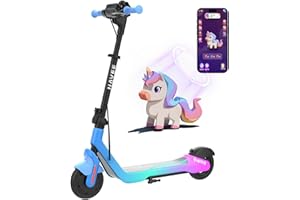 NAVEE K100 Series Electric Scooter for Kids & Teens, Max 9.9/12.4 MPH & 11/14/24 KM Max Range, 7" Tires, 3 Speed Modes, Folda