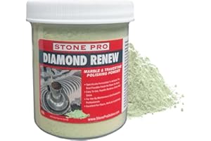 STONE PRO Diamond Renew Polishing Powder - Diamond Abrasive for Marble, Travertine & Limestone - Professional Grade - Restores & Enhances Shine - Easy to Use (1 lb)