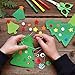 500 Pieces Christmas Embellishments Mix Wood Buttons Pom Pom Ball Wiggle Eyes Ornaments Assorted Styles for DIY Craft Sewing Decoration Accessories