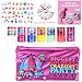 Townley Girl Dreamworks Trolls Nail Art Set, Includes: 240 Nail Gems, 42 Stickers, 7 Polishes, Carrying Bag