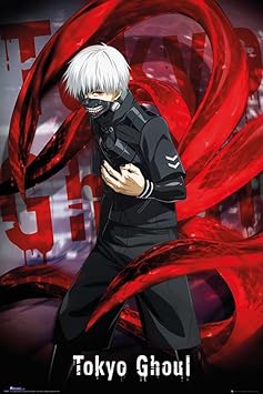 Tokyo Ghoul - Ken Kaneki - Manga Anime Poster Plakat Druck- Größe 61x91,5 cm + 1 Ü-Poster der Grösse 61x91,5cm