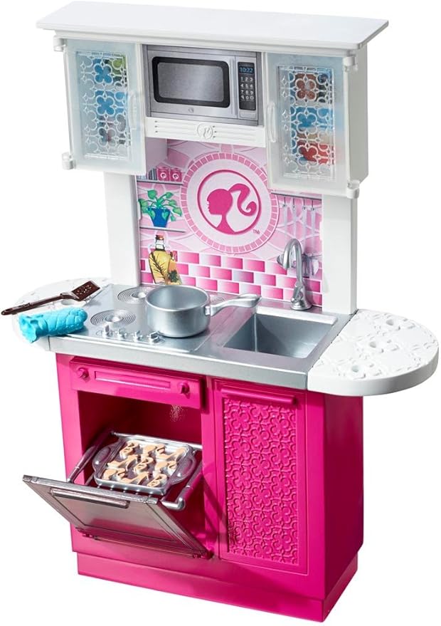 barbie doll with kitchen furniture set price