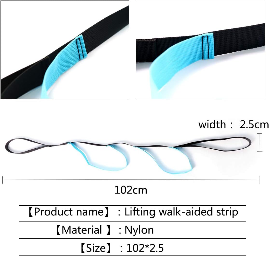 Multi-Loop Leg Lifter Strap | 2 Pcs, Rigid Loop for Handle, Washable, Practice Walking, Moving Aided, Stoke, Paralysis, Hemiplegia, Foot Inconvenience: Health & Personal Care