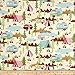 Timeless Treasures Camping Allover Cream Fabric By The Yard