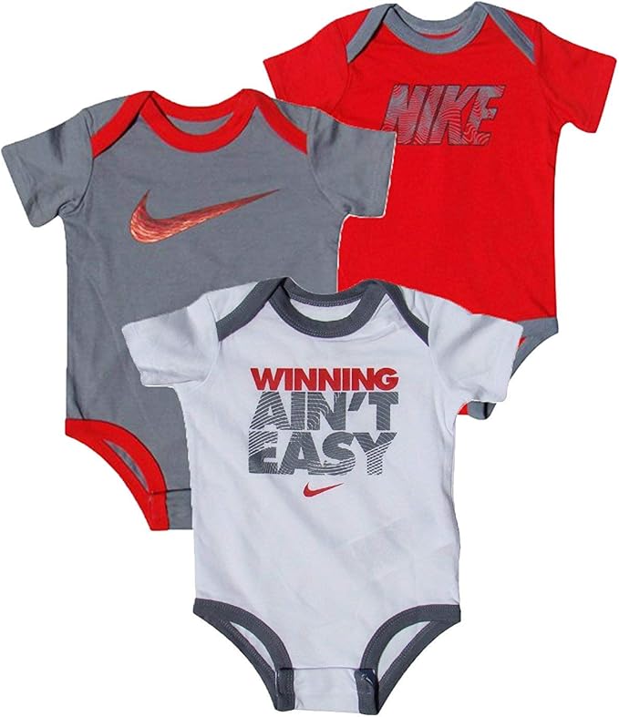 Nike Baby Bodysuit Set of 3 Winning Ain't Easy (912 Months